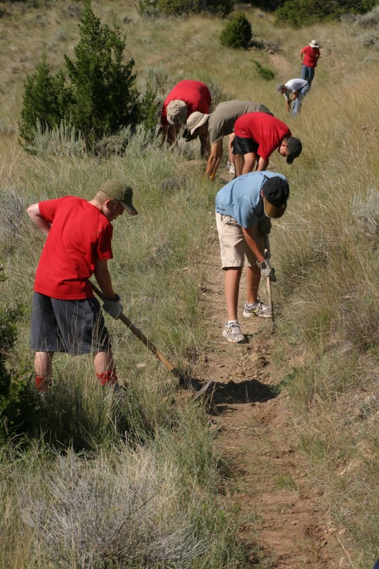  Boy Scouts Volunteering for Trail Maintenance at Lewis & Clark Caverns State Park