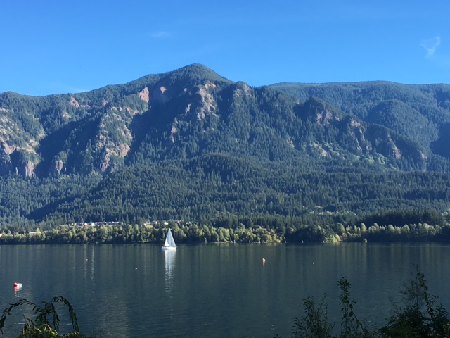 View from the deck to Oregon side of the river and Wooly Horn Ridge – Chris Kellogg