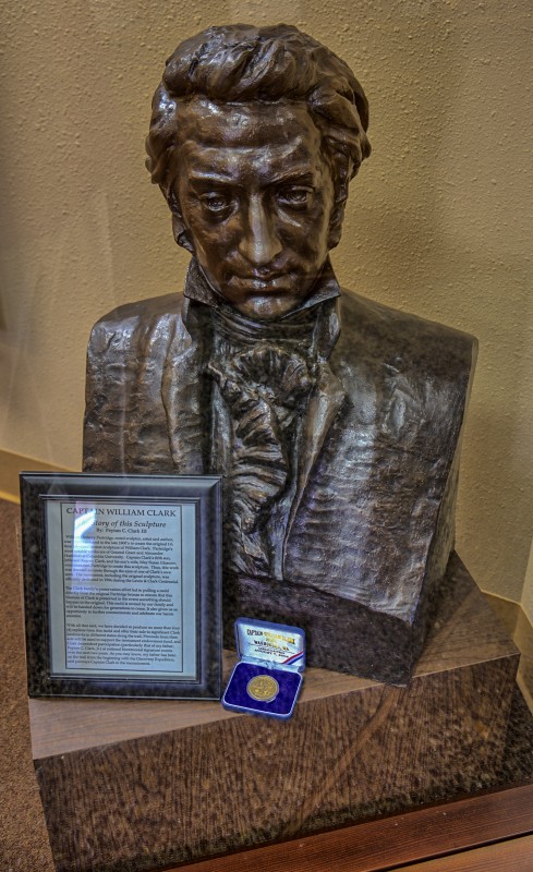 This historic bust of William Clark sits at Washougal City Hall – Mitch Hammontree