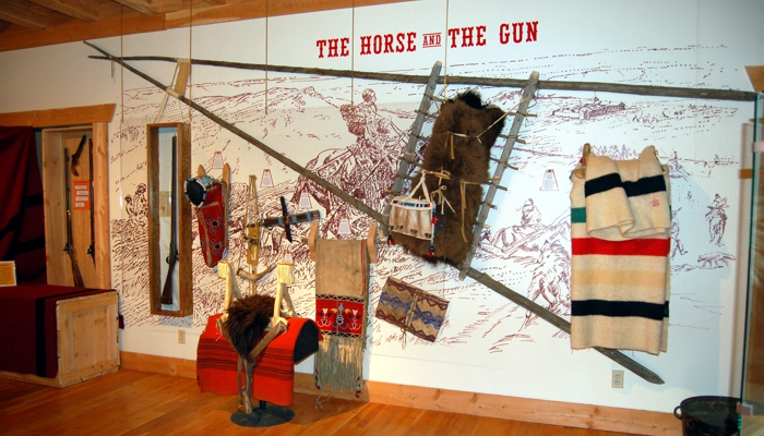 Warehouse display. "The Horse and the Gun" – Sharalee Smith 