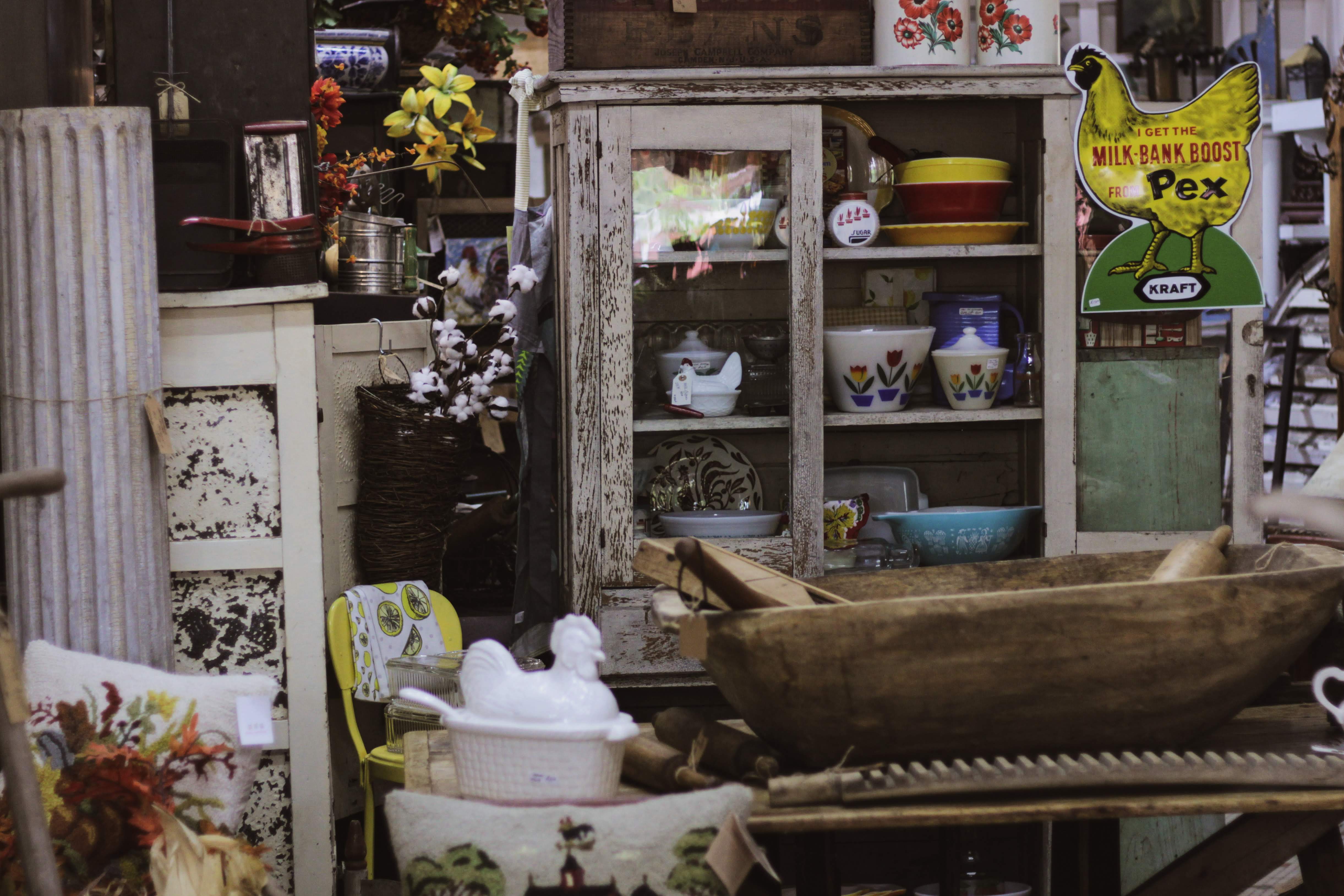 Thistle Patch: Vintage Garden and Antiques has a great selection of salvage items, antiques and artisan made products.