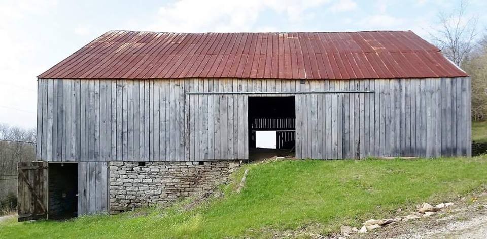 Original hay press barn