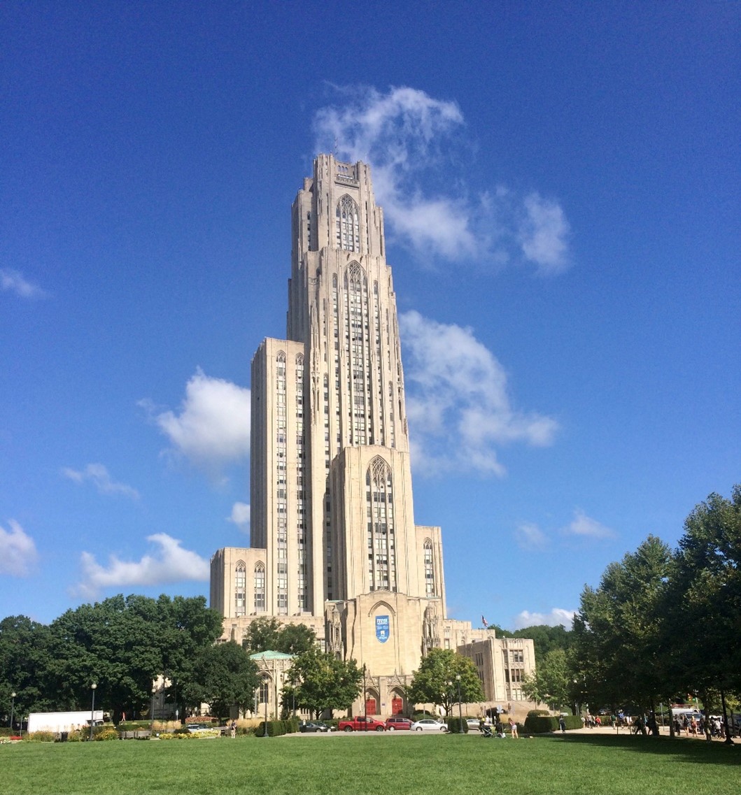 The Cathedral of Learning View from Schenley Plaza