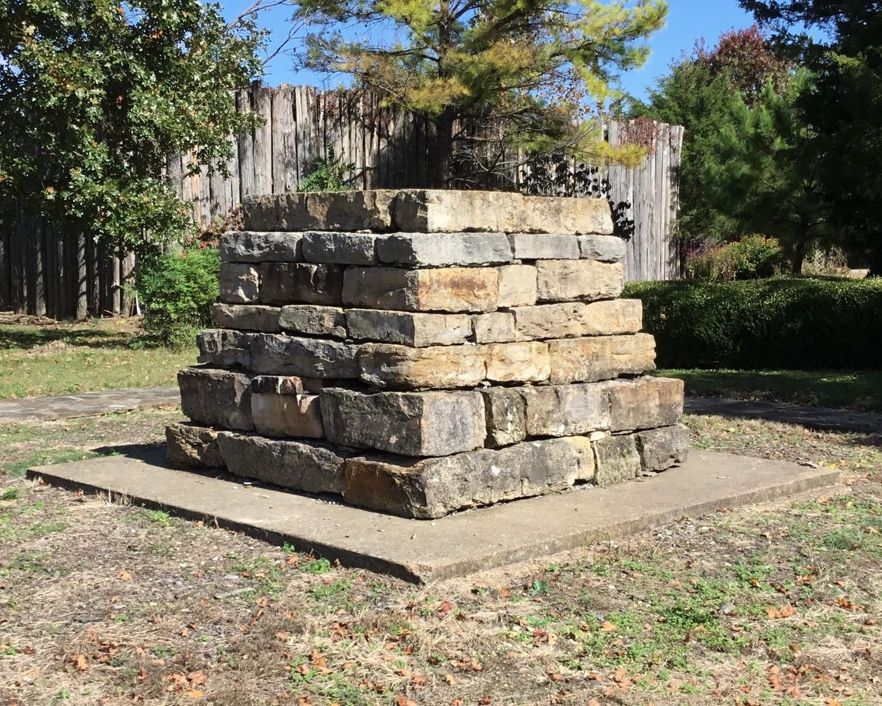 Original Meriwether Lewis Monument base stones