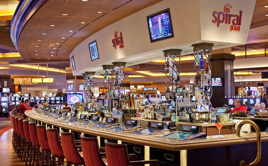 A bar inside Rivers Casino along the Lewis and Clark Historic Trail