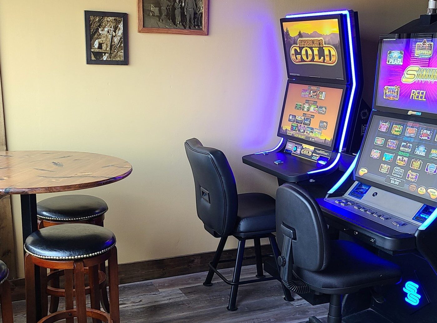 Two of the gaming machines available at Mine Bar and Casino along the Lewis and Clark Historic Trail