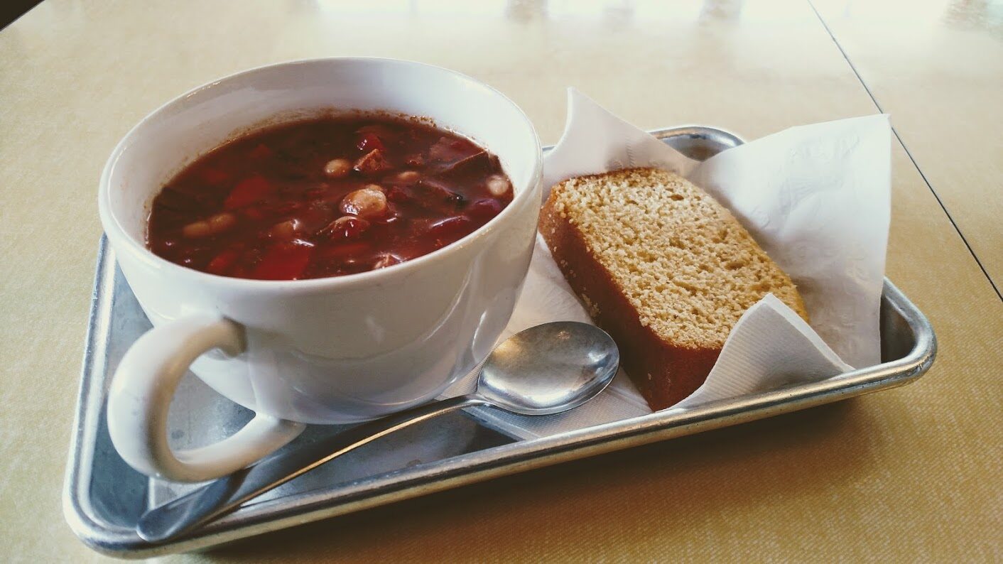 Soup with homemade bread