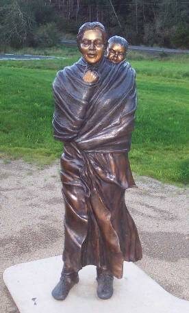 Netul Landing statue of Sacagawea,