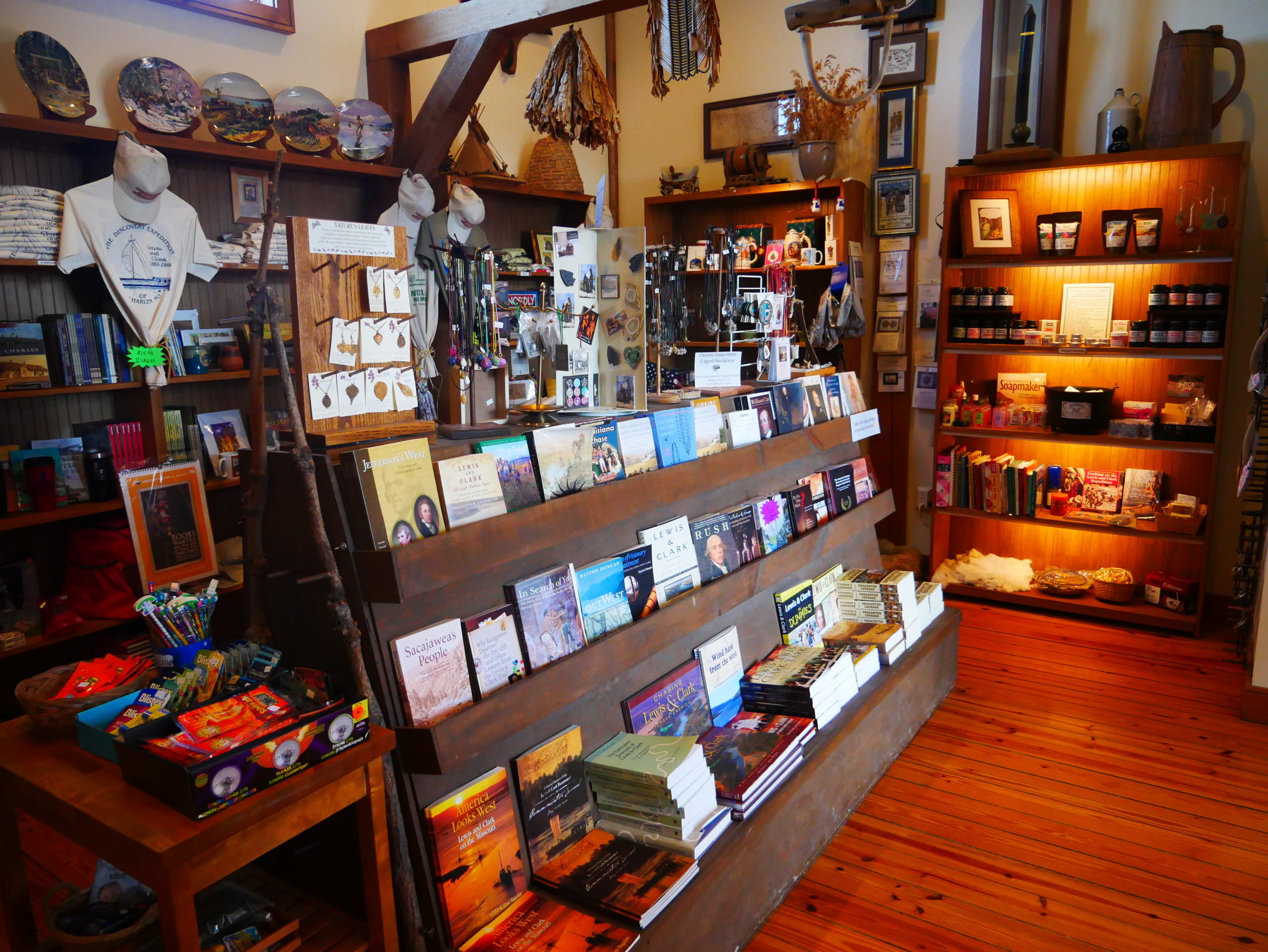 The museum shop has more than 100 books about history, including the Expedition