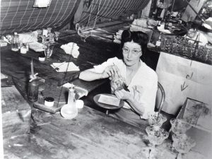 Elva Volz of the Cambridge Glass Company