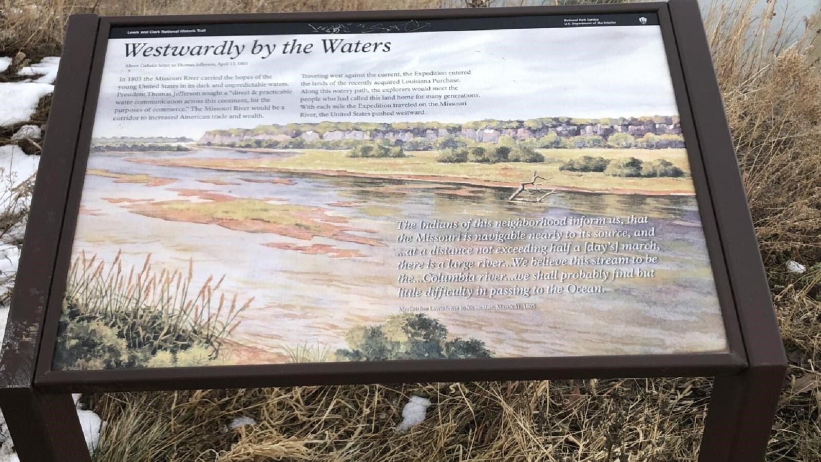 Westwardly by the Waters interpretive panel