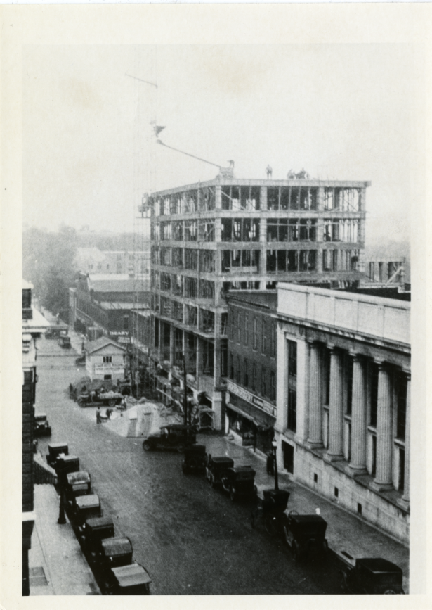 The Tiger Hotel under construction in 1924