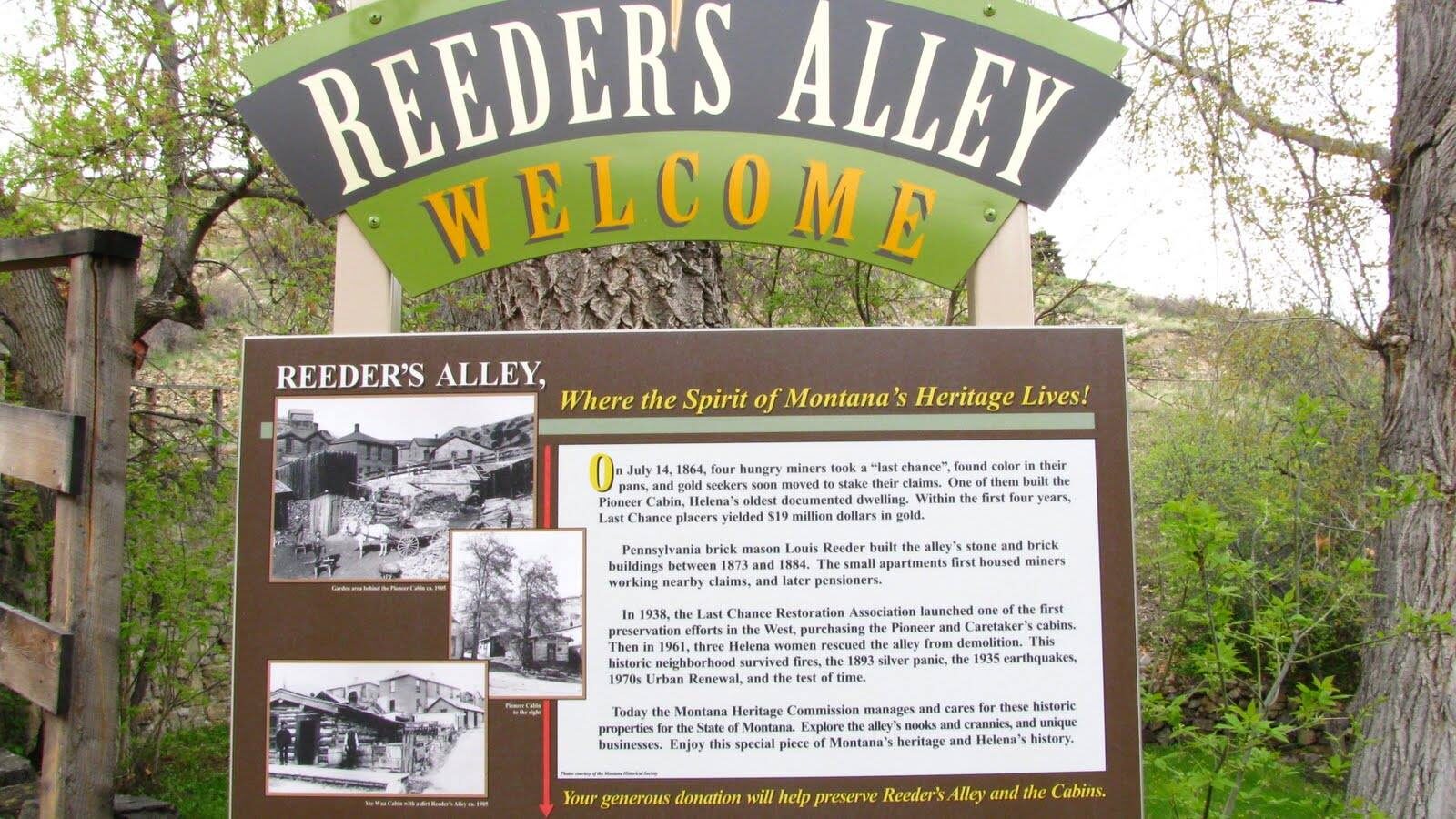 Reeder's Alley was established in 1864, and is the oldest area of Montana's capital