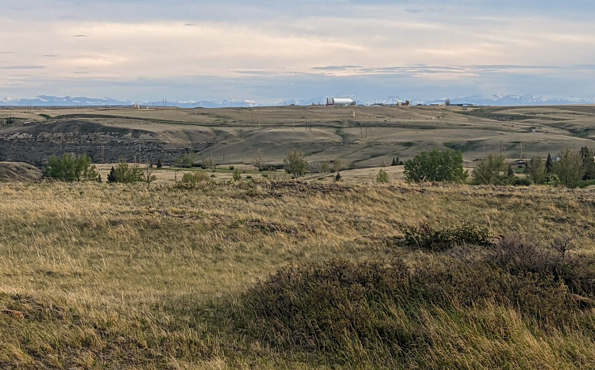 Rocky Mountain Front from Coulee Trail