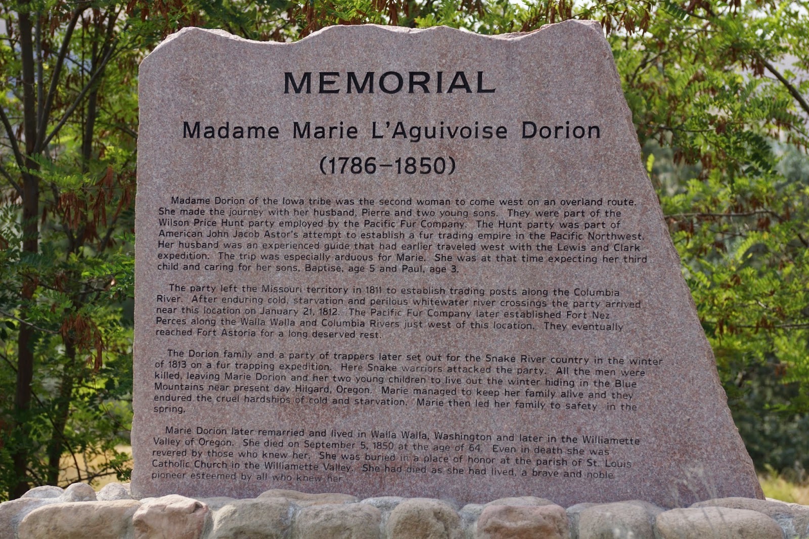 Madame Dorion Memorial Park