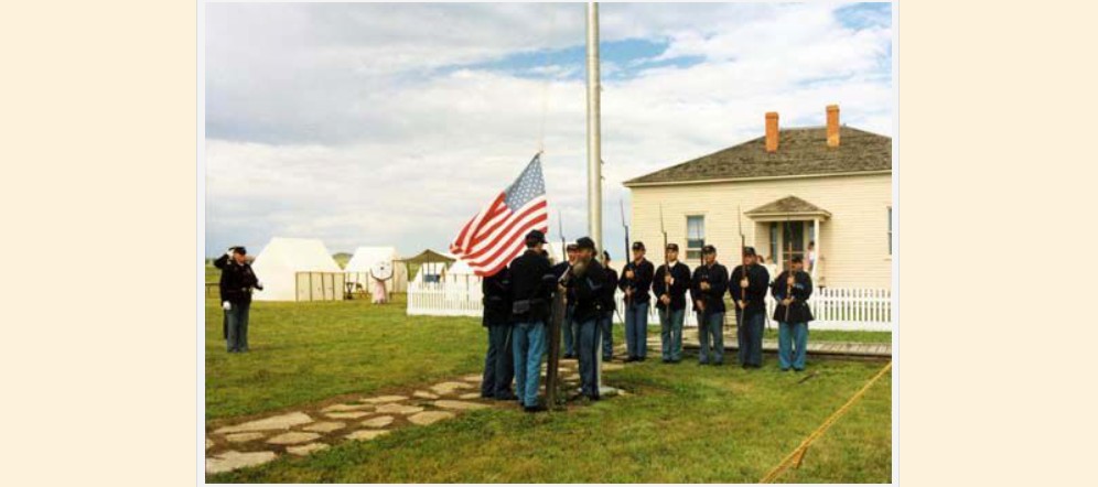 Fort Buford Flag Raising